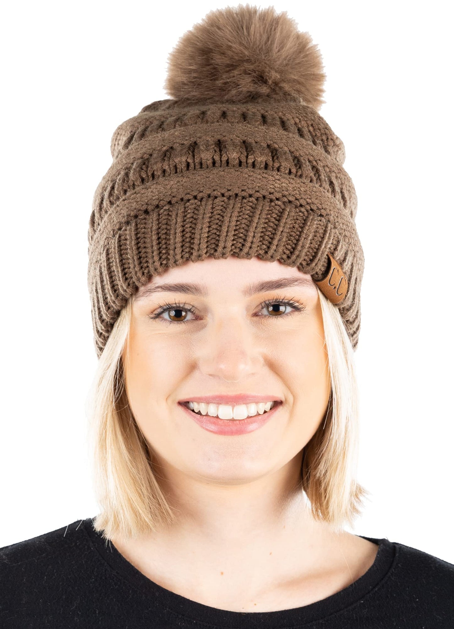 Pom Beanie & Lined Gloves Set (Matching Pom) by Funky Junque