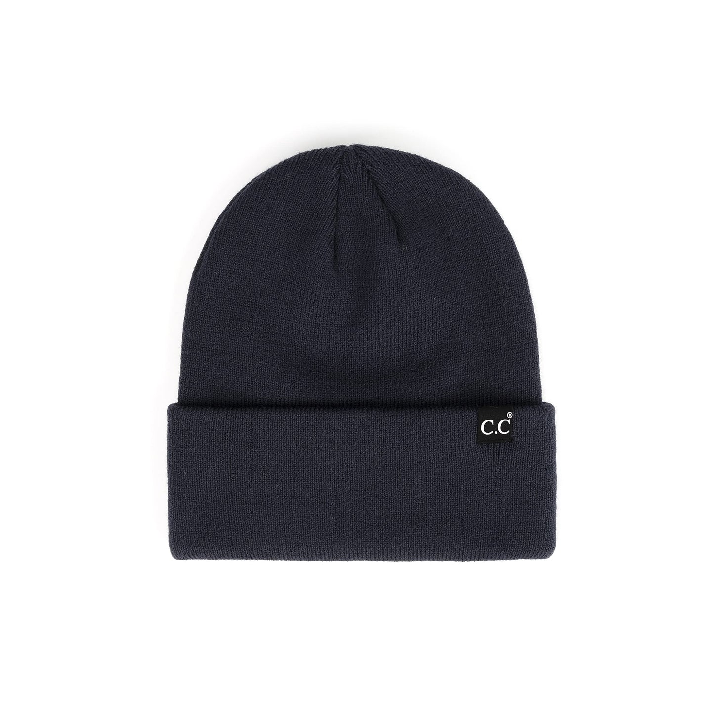 Mens Solid Cuff Knit Beanie