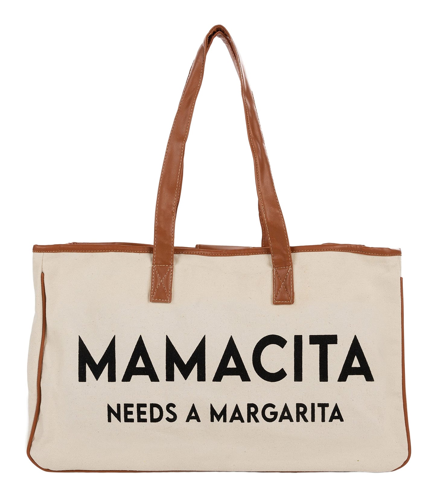 Oversized Constructed Canvas Cotton Tote Bag by Funky Junque