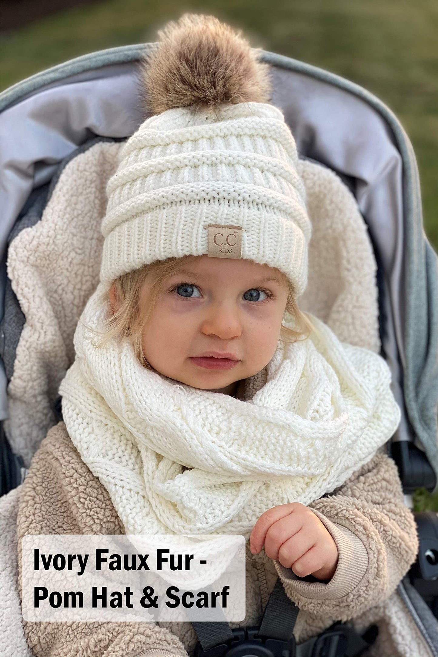 Kids Beanie & Infinity Scarf Matching Set by Funky Junque