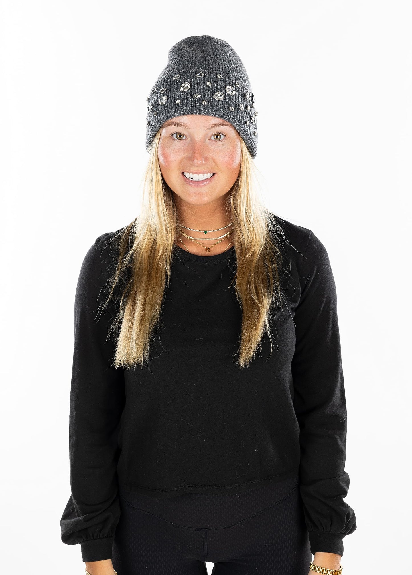 Rhinestone Sparkle Beanie by Funky Junque