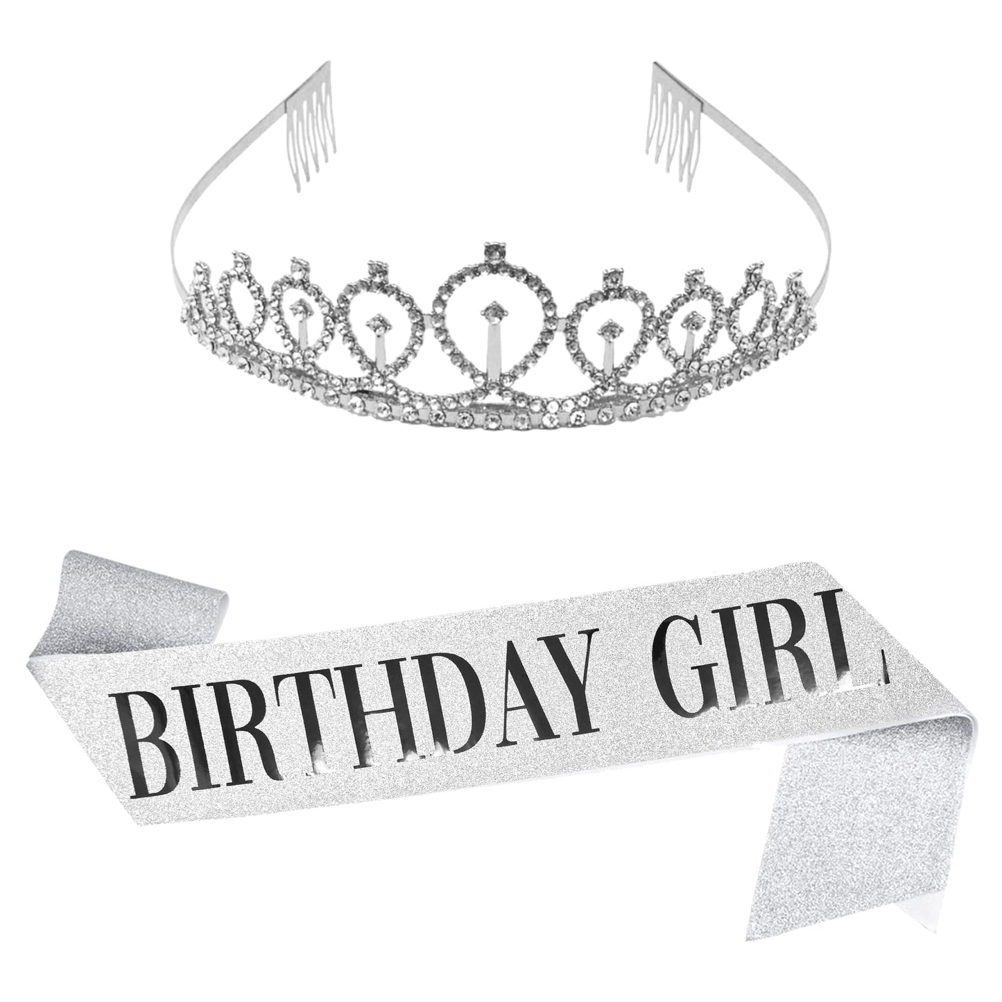 Birthday Tiara & Sash Set by Funky Junque