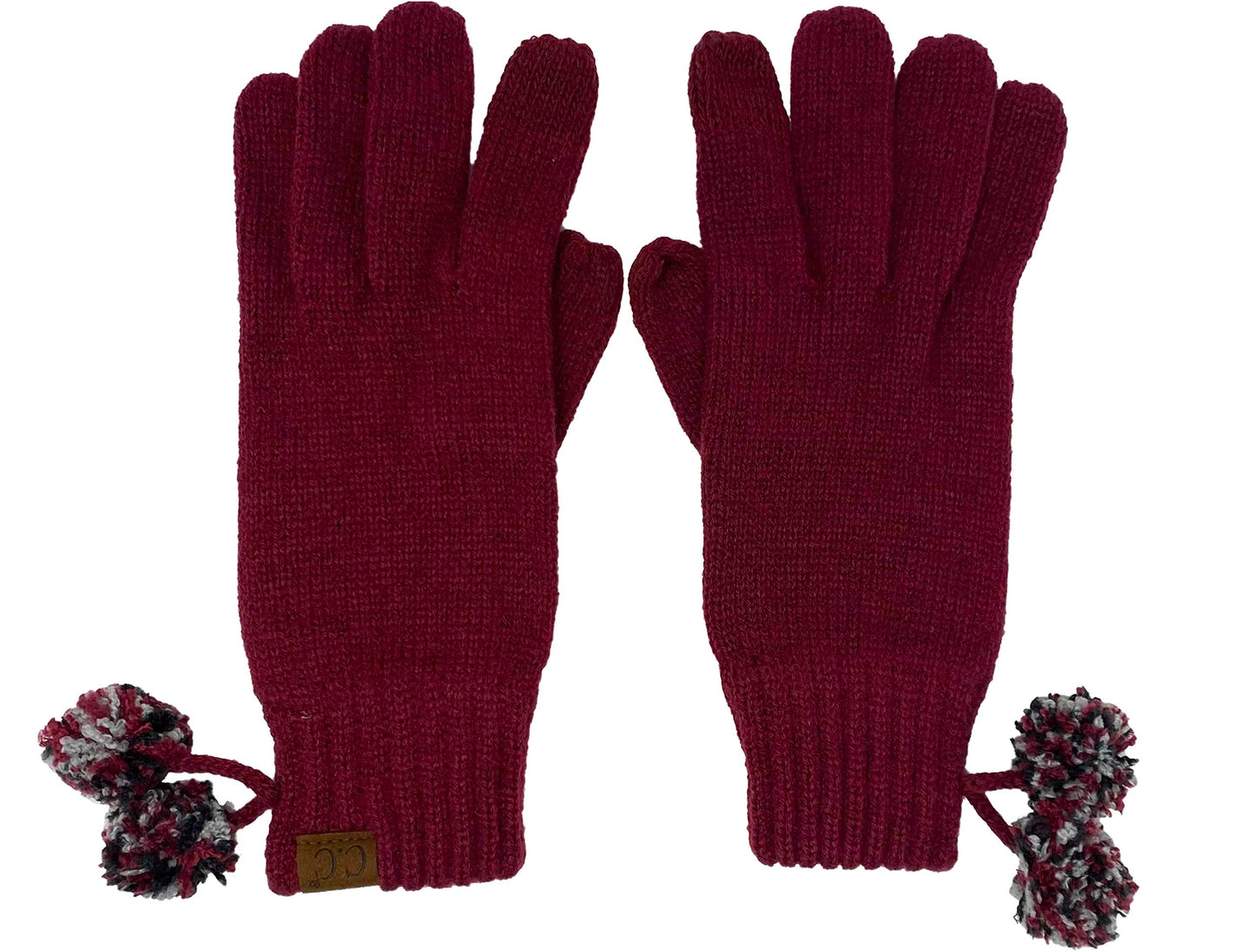 Leopard Print Pom Gloves by Funky Junque