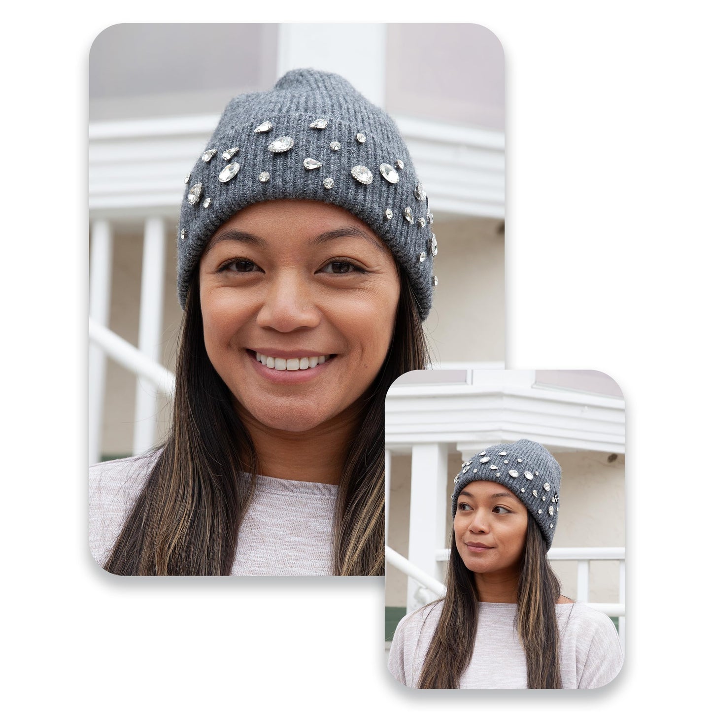 Rhinestone Sparkle Beanie by Funky Junque