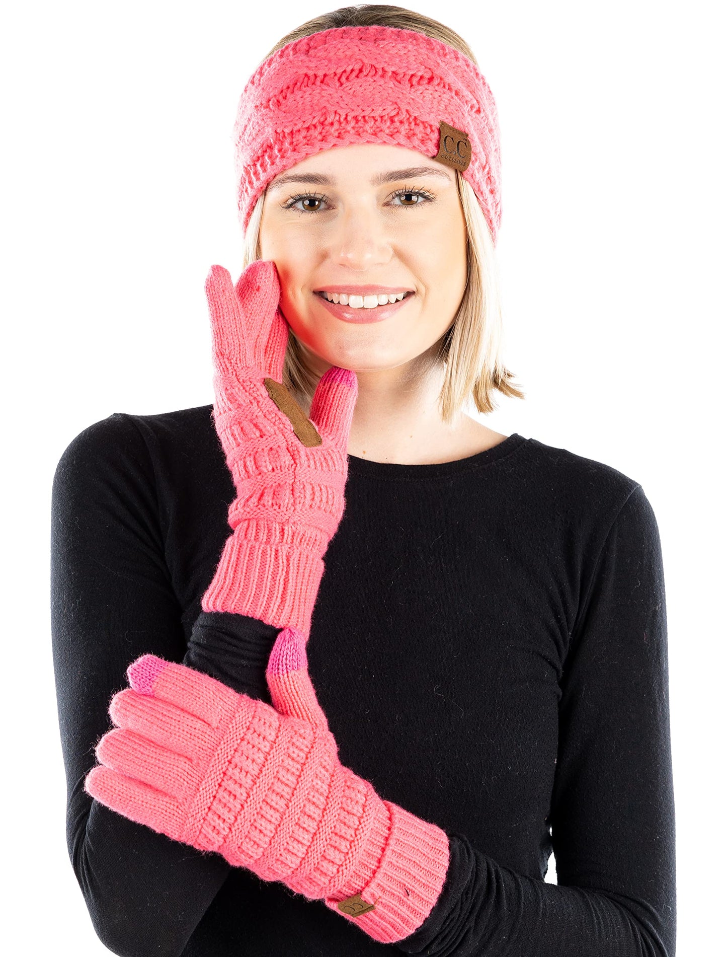 Lined Headband & Gloves Matching Set by Funky Junque