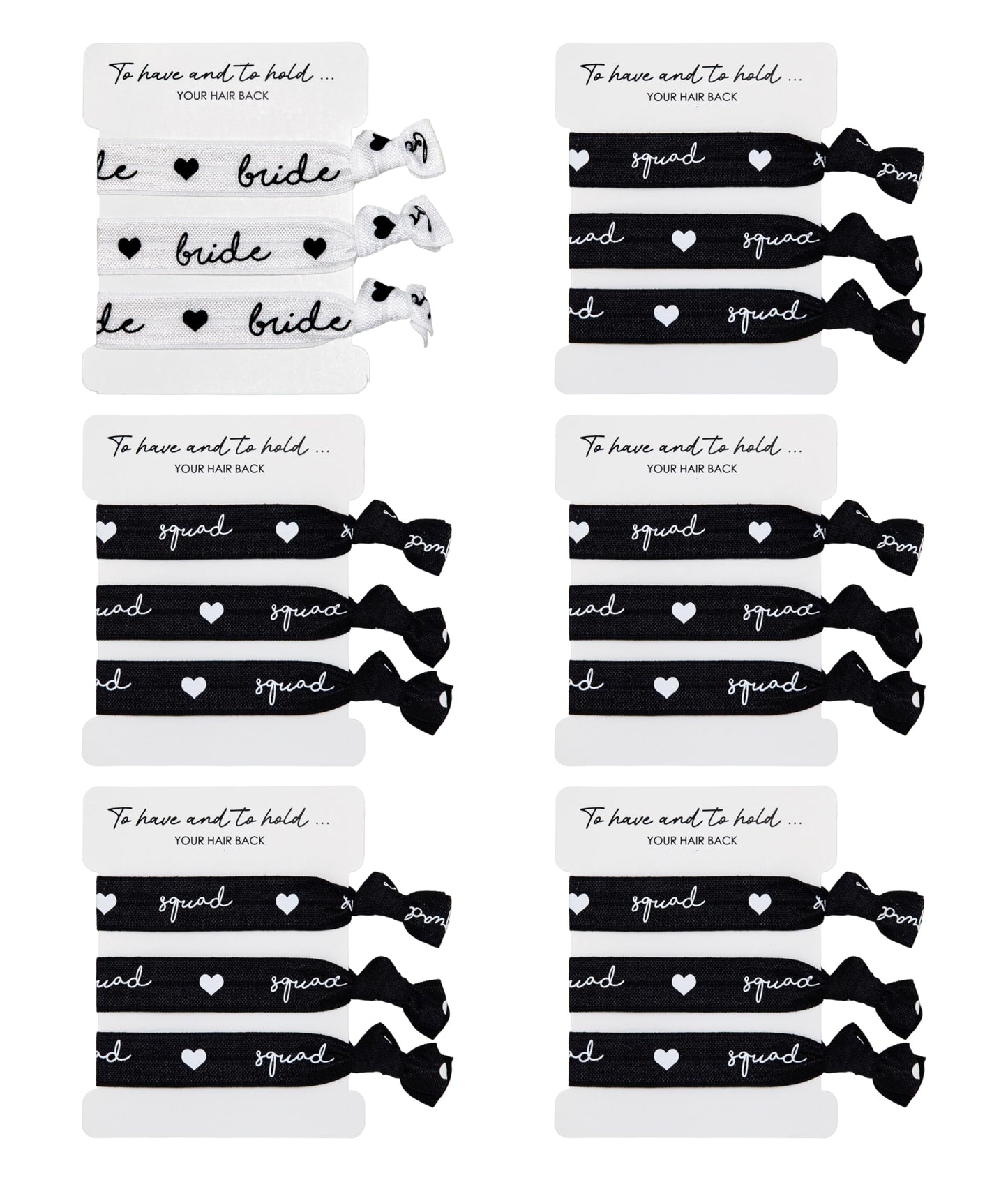 Bridal Party Hair Ties Set by Funky Junque