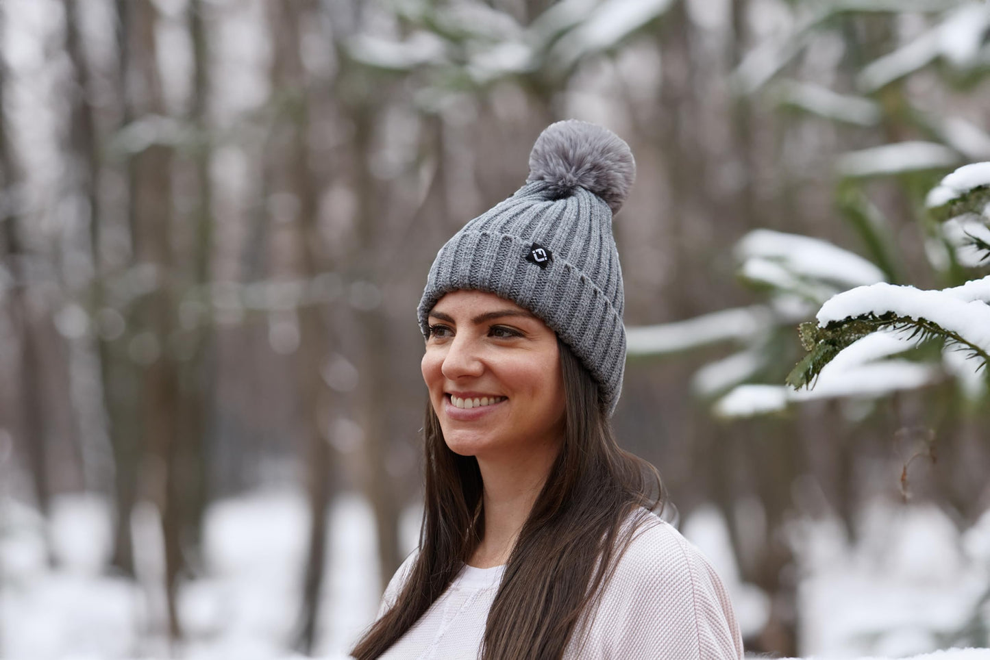 Detachable Faux Fur Pom Beanie by Funky Junque