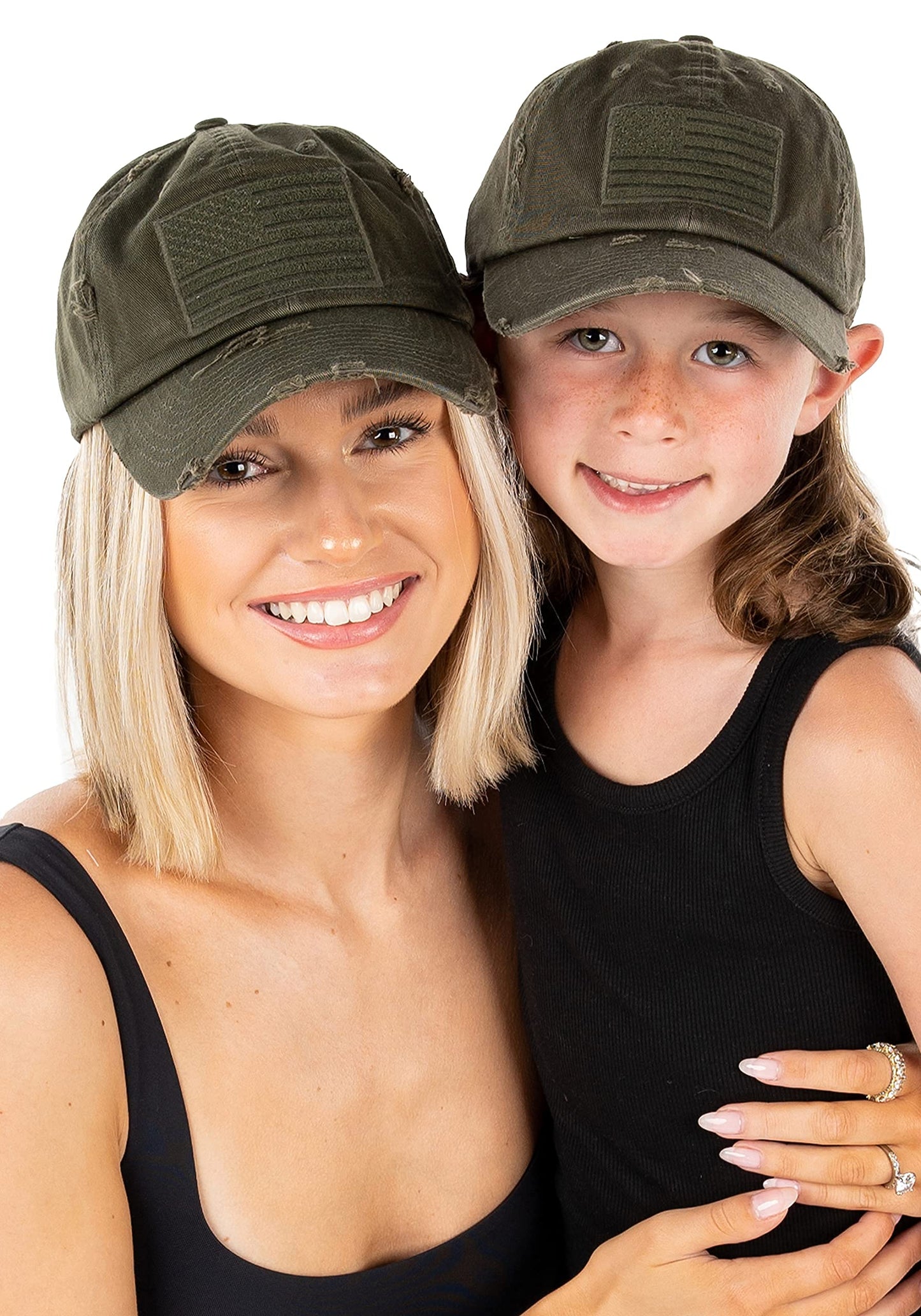 Funky Junque Mommy and Me Unconstructed Embroidered Baseball Hat