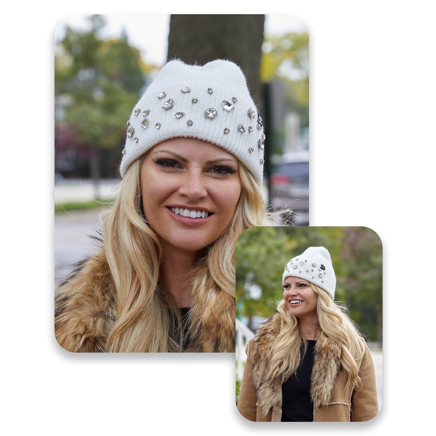 Rhinestone Sparkle Beanie by Funky Junque