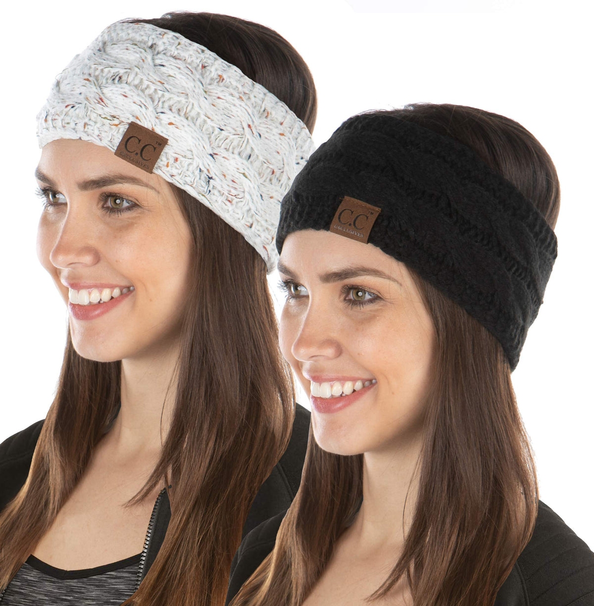 Funky Junque Exclusives Womens Head Wrap Lined Headband Stretch Knit Ear Warmer