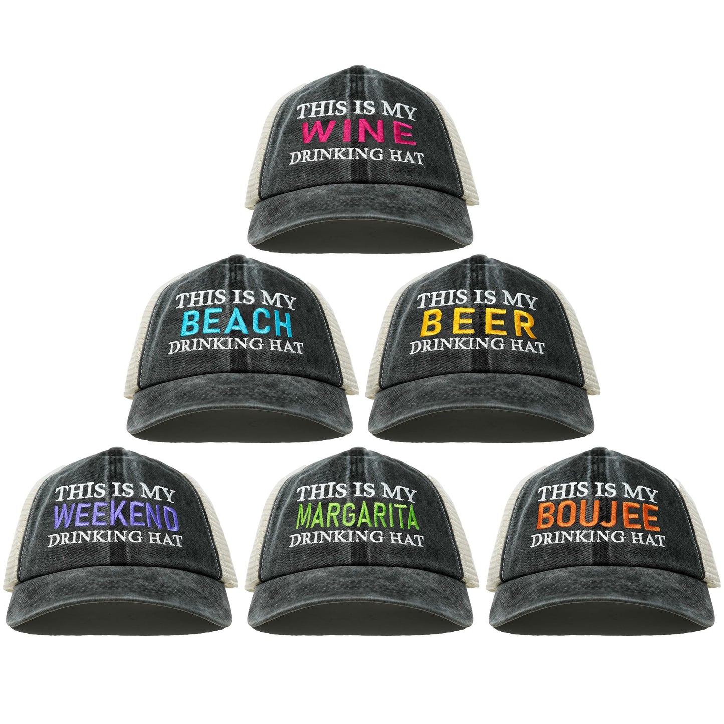 This is My Drinking Hat Cotton Mesh Baseball Cap by Funky Junque