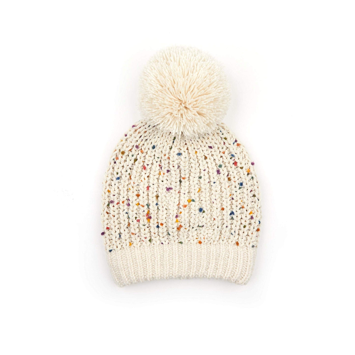 Chenille Confetti Knit Pom Beanie by Funky Junque