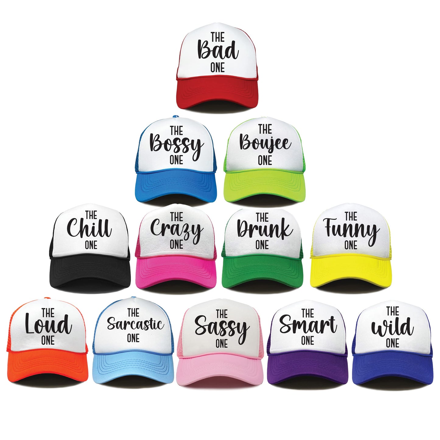 The One Party Trucker Hats by Funky Junque