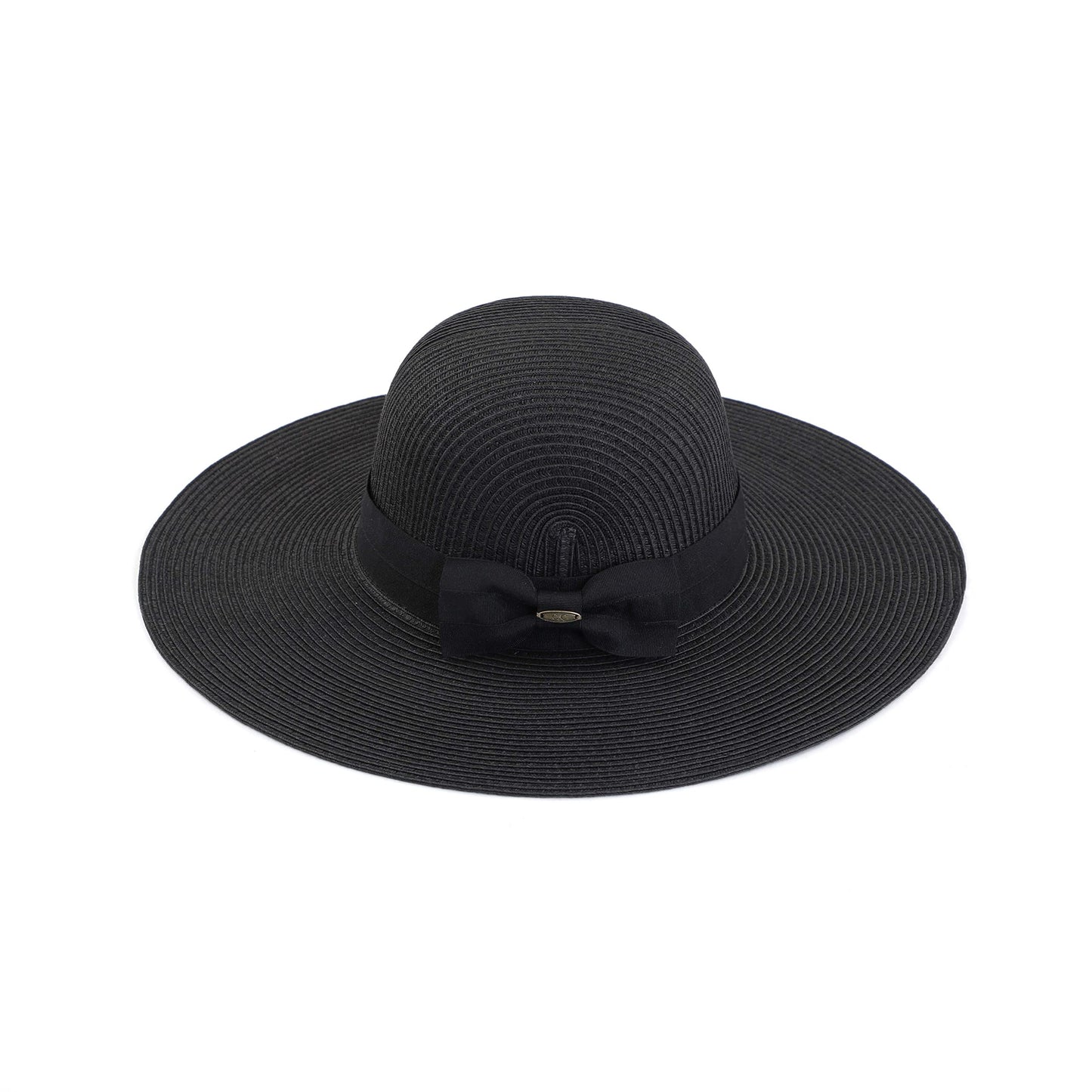 Foldable Straw Wide Brim Sun Hat by Funky Junque