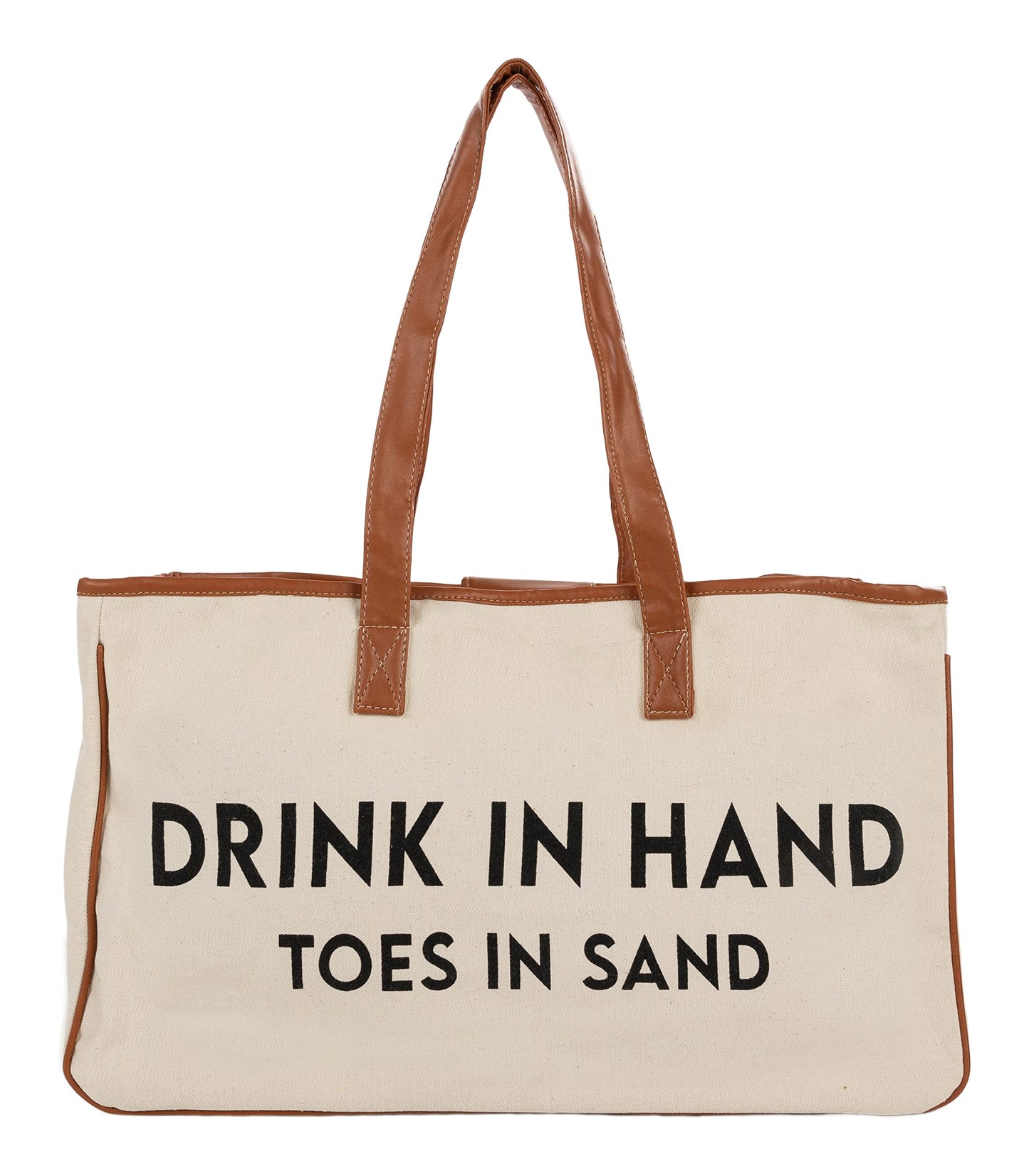 Oversized Constructed Canvas Cotton Tote Bag by Funky Junque