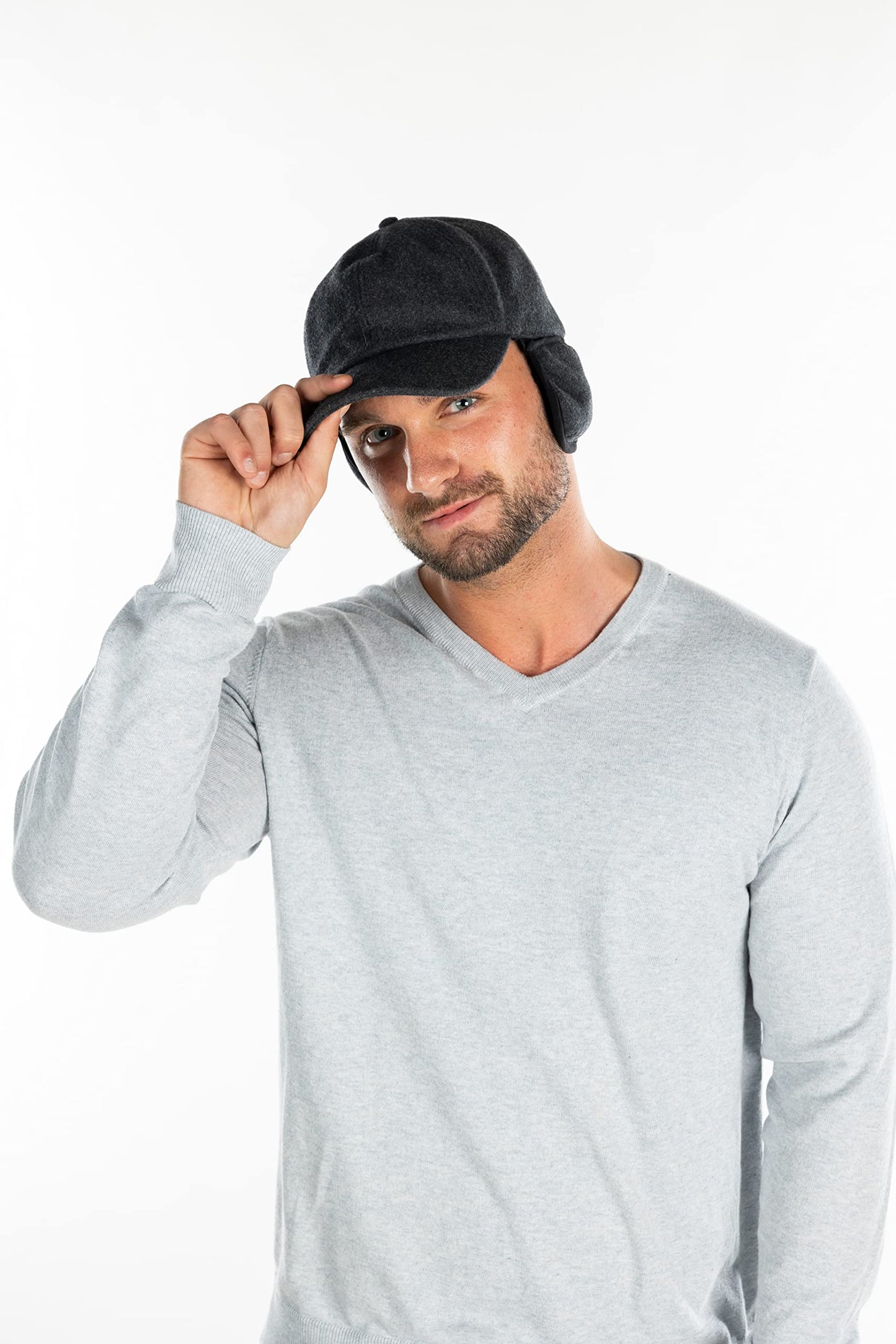 Wool Sherpa Lined Earflap Trapper Hats by Funky Junque
