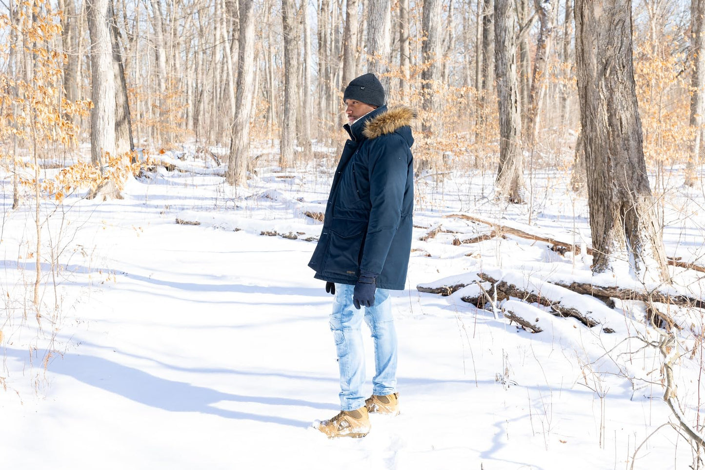 Mens Solid Cuff Knit Beanie