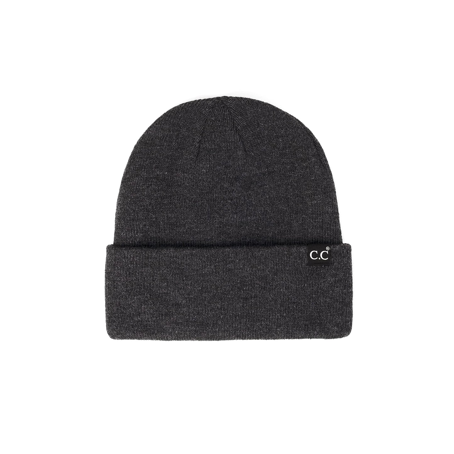 Mens Solid Cuff Knit Beanie