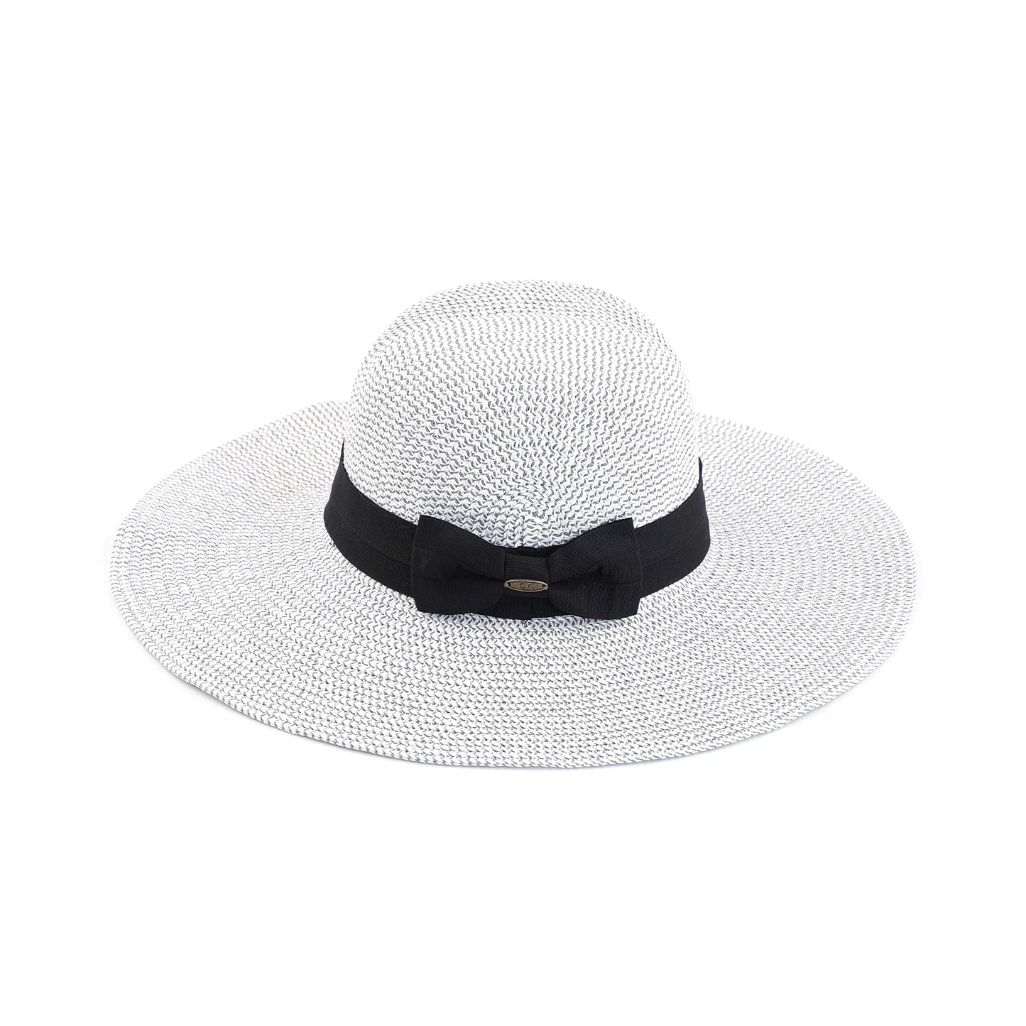 Foldable Straw Wide Brim Sun Hat by Funky Junque