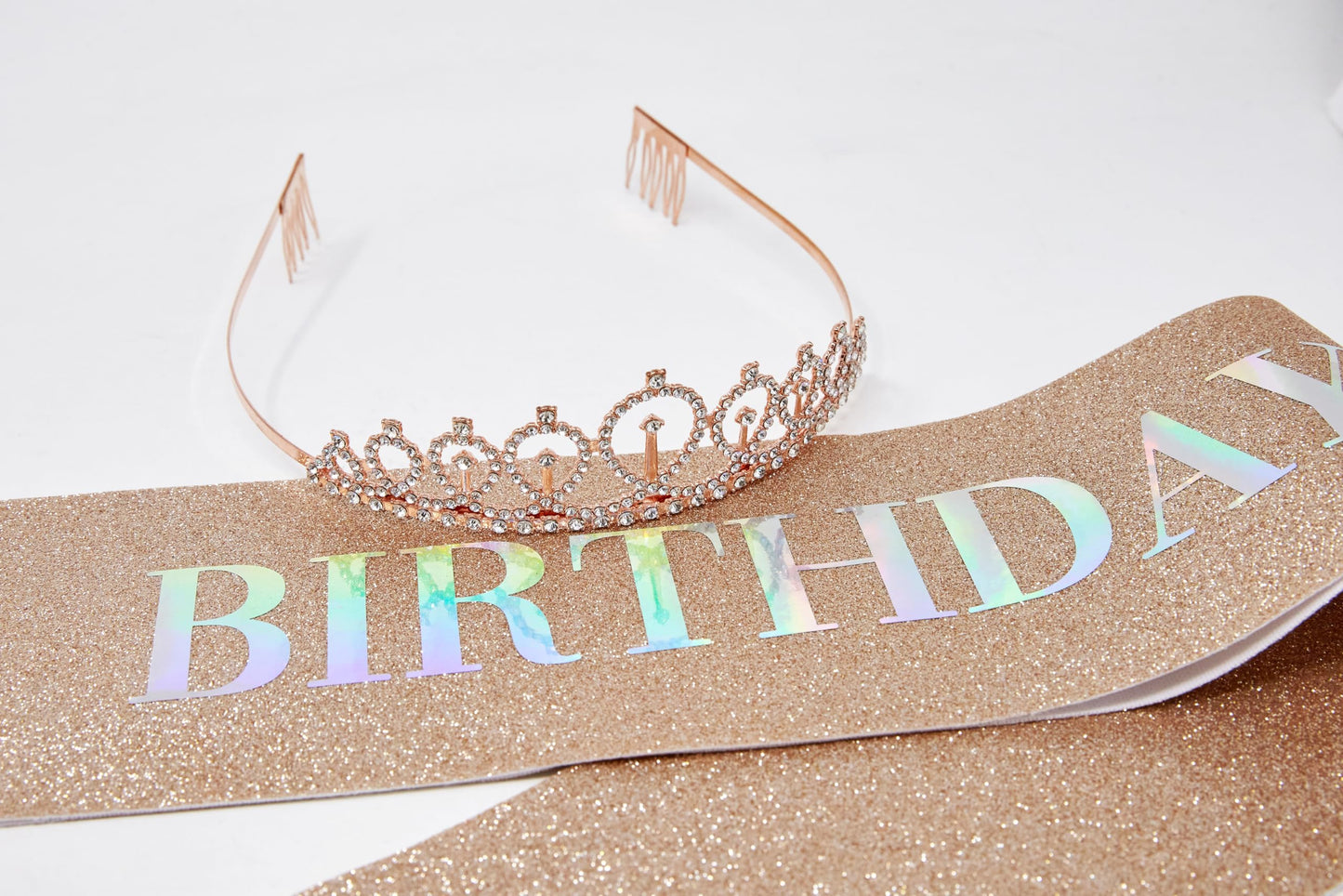 Birthday Tiara & Sash Set by Funky Junque