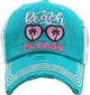 Distressed Patch Hat - Beach Please