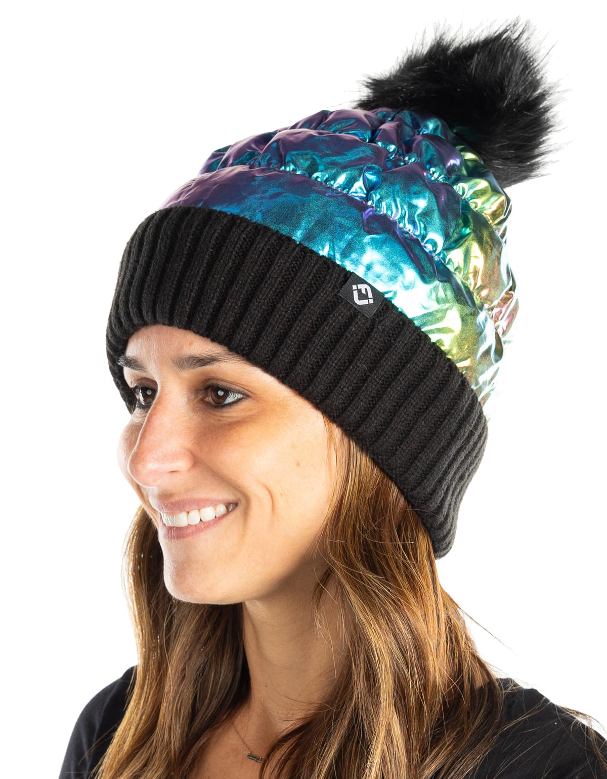 Puffer Beanie Faux Fur Pom by Funky Junque – FUNKY JUNQUE display picture 1