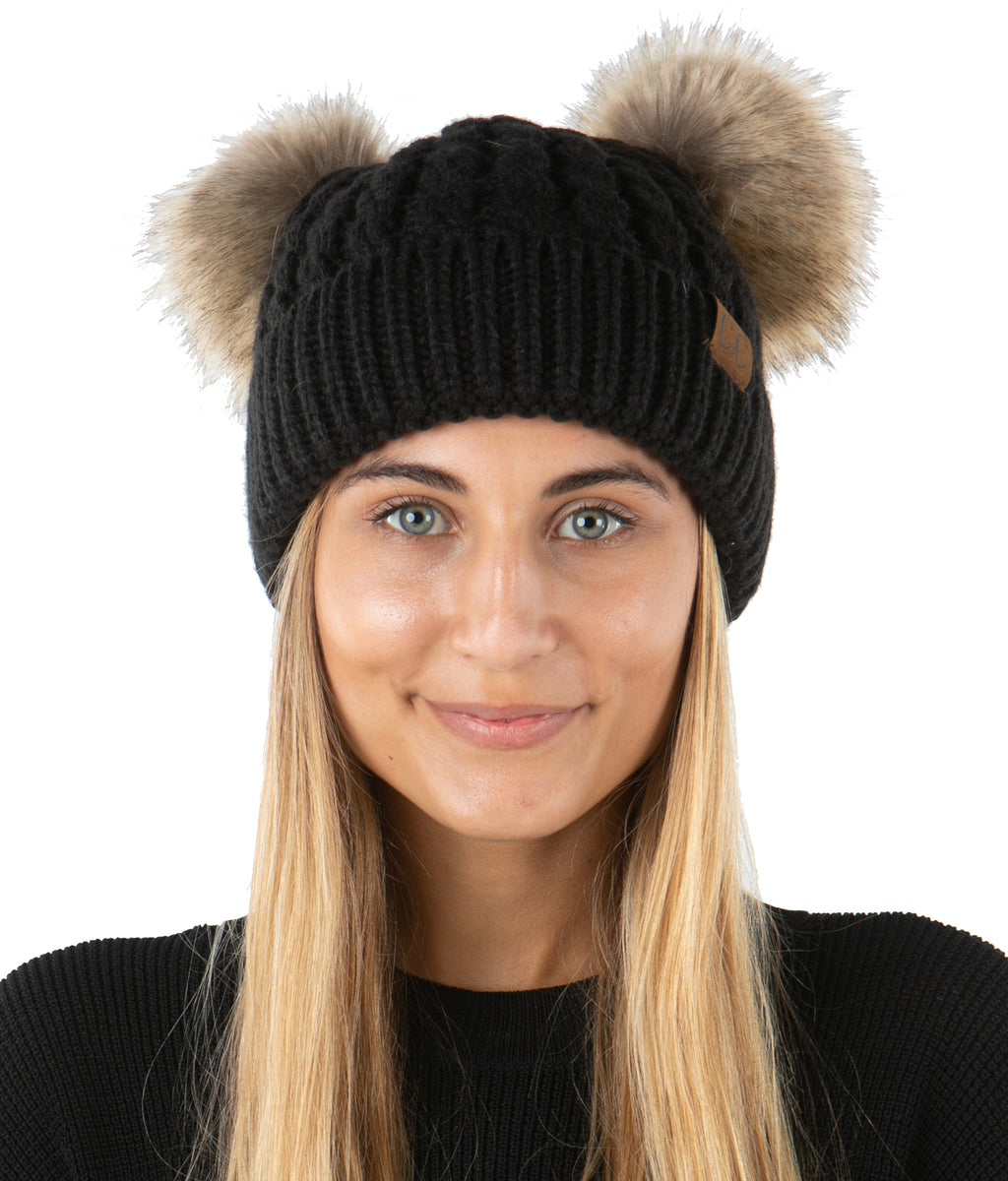 Adult Double Pom Beanie