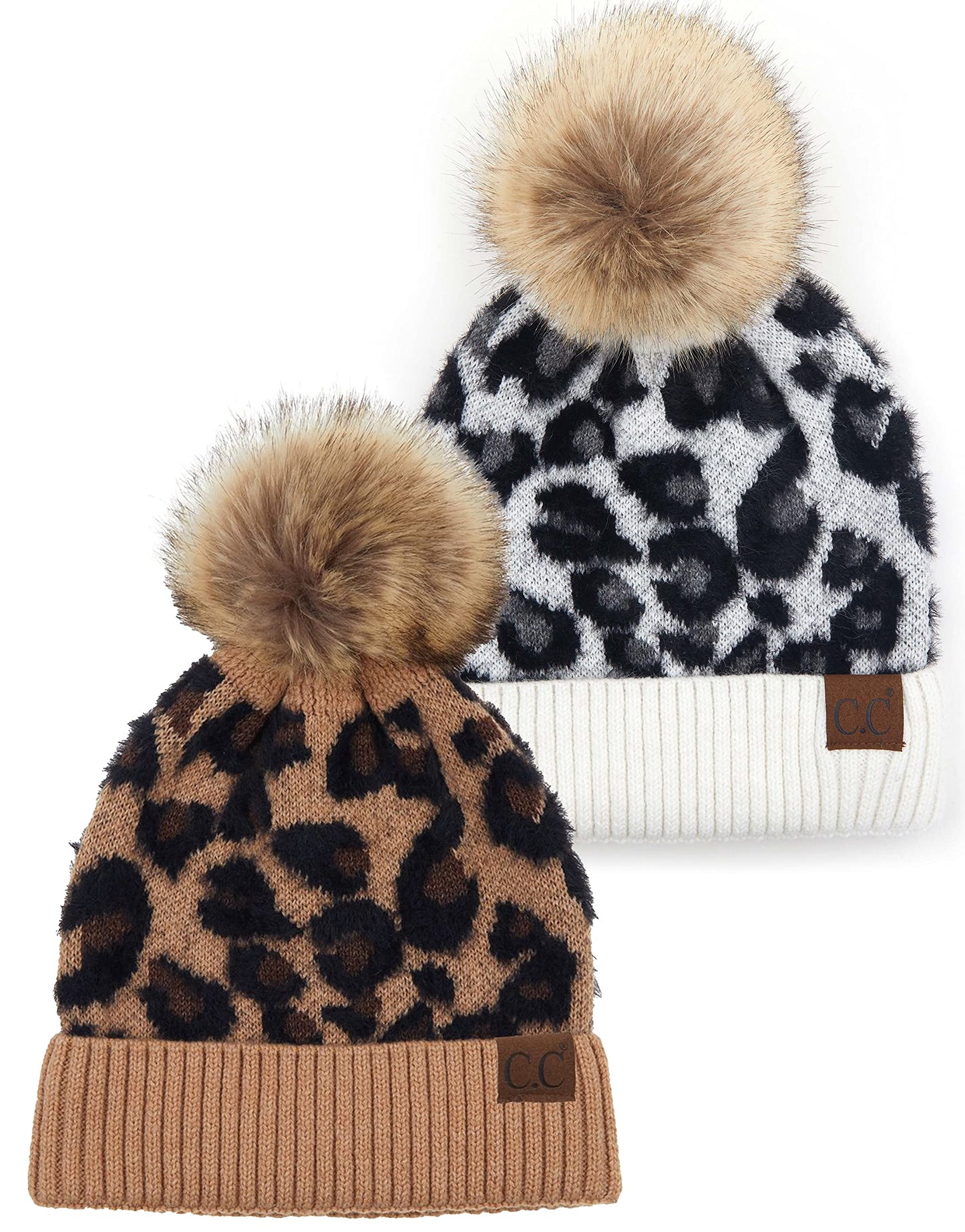 Animal Print Pom Beanie by Funky Junque