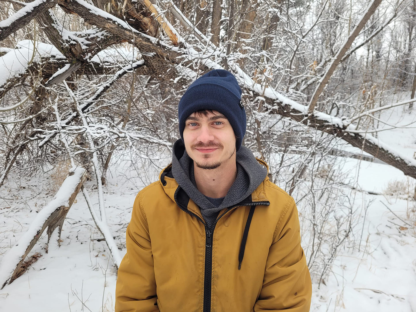 Mens Solid Cuff Knit Beanie