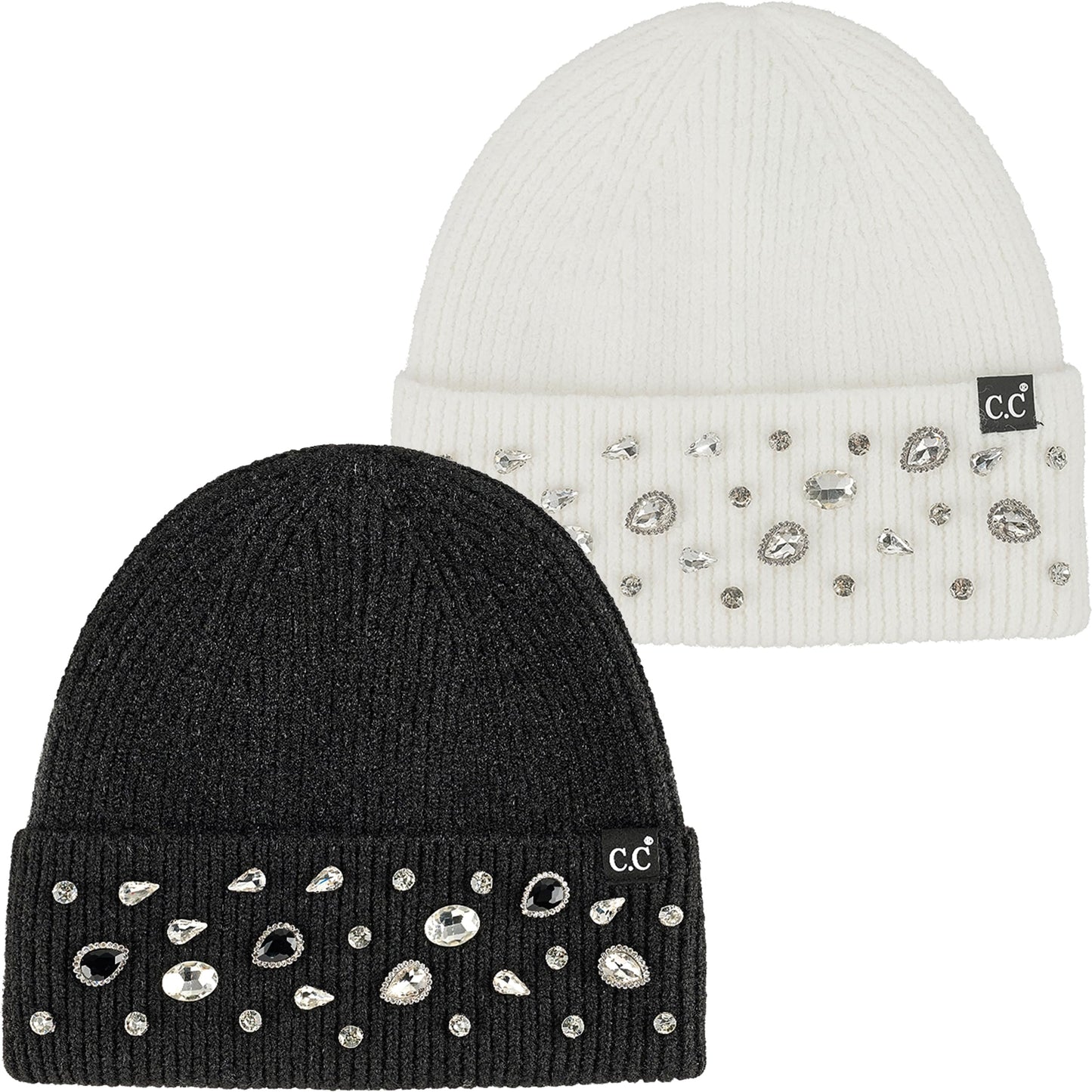 Rhinestone Sparkle Beanie by Funky Junque