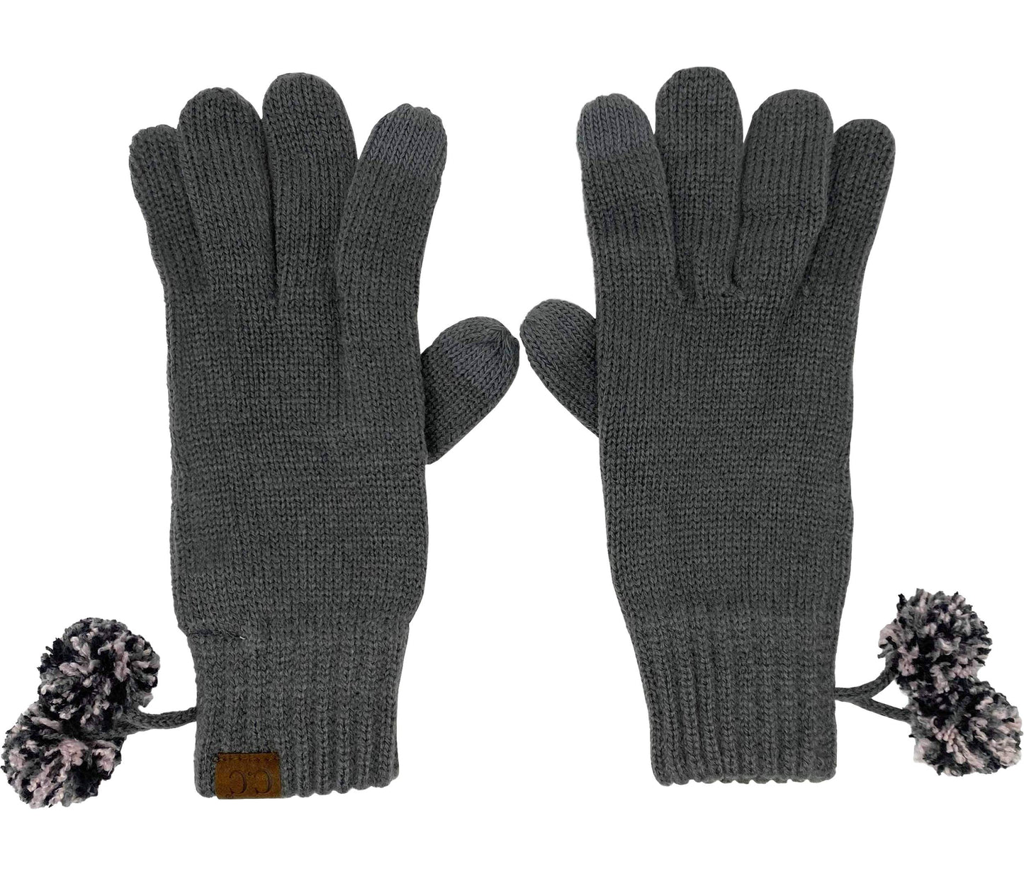 Leopard Print Pom Gloves by Funky Junque