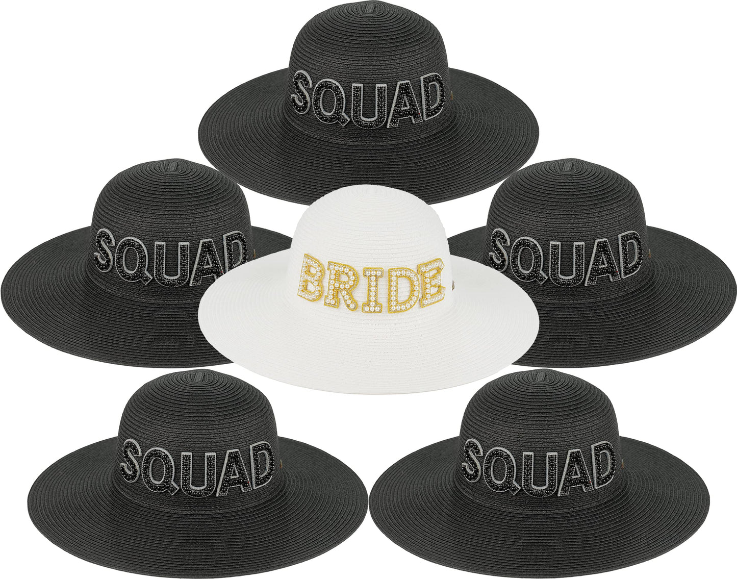 Bridal Wide Brim Floppy Sun Hat by Funky Junque