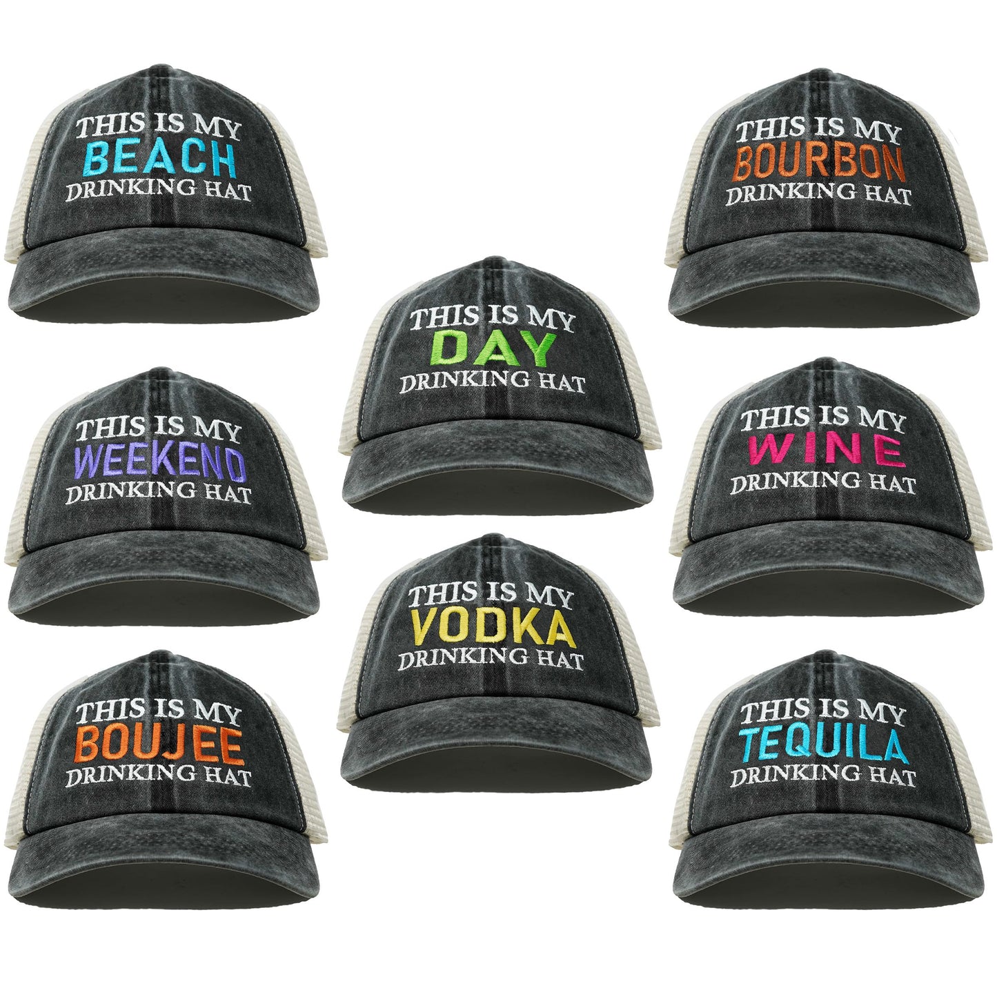 This is My Drinking Hat Cotton Mesh Baseball Cap by Funky Junque