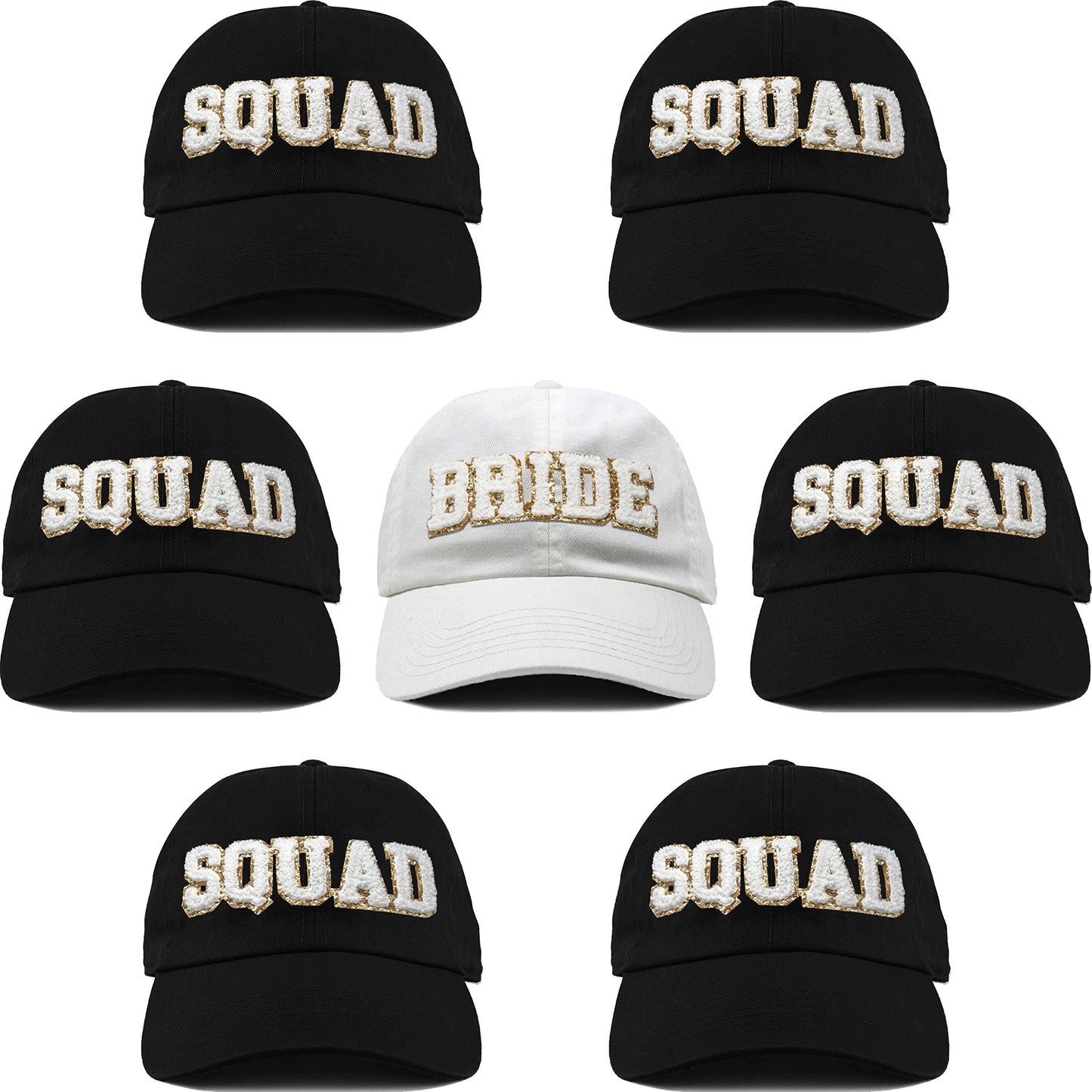 Bridal Chenille Patch Cotton Baseball Cap by Funky Junque