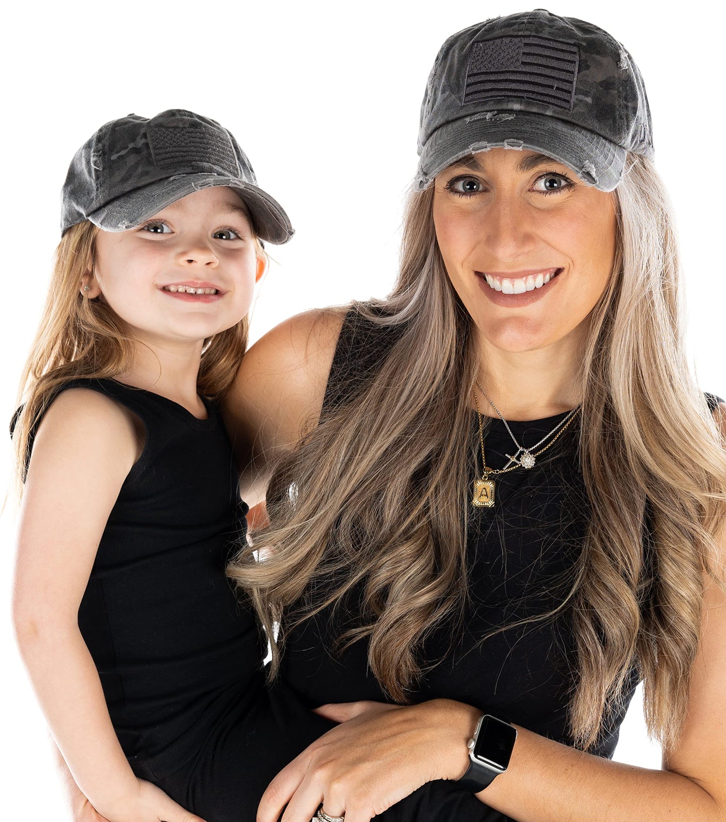 Funky Junque Mommy and Me Unconstructed Embroidered Baseball Hat