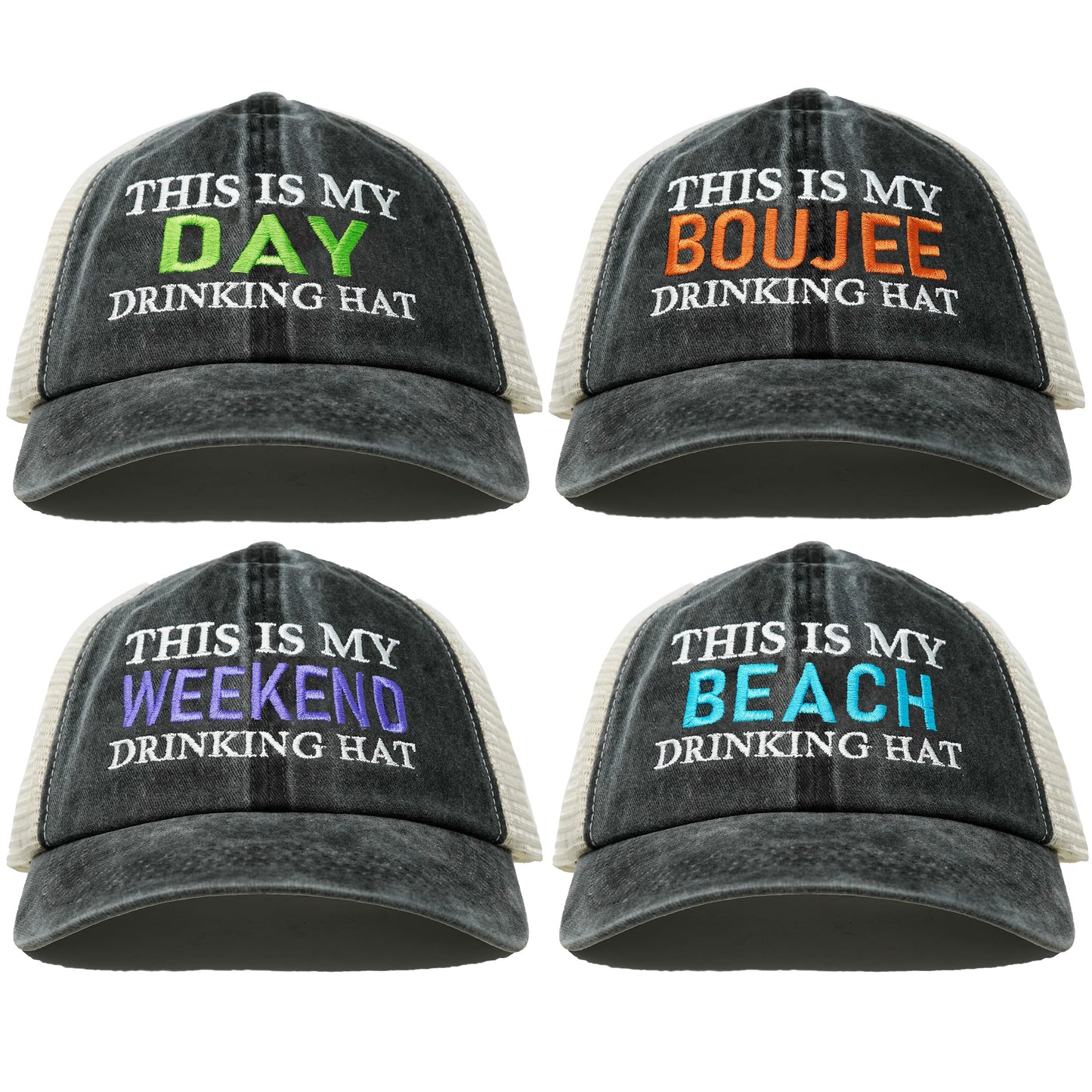 This is My Drinking Hat Cotton Mesh Baseball Cap by Funky Junque