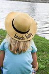 C.C Girls Embroidered Sun Hat - Beach Baby (Natural)