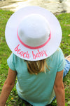 C.C Girls Embroidered Sun Hat - Beach Baby (White)