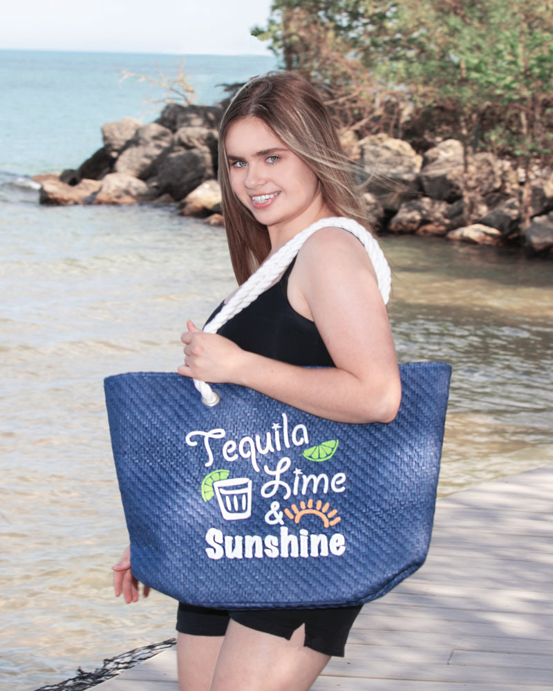 Beach Tote - Tequila, Lime, Sunshine