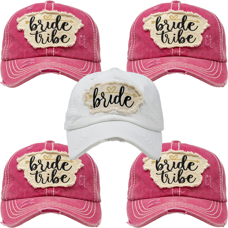 Bundle: 1 Bride, 4 Bride Tribe (Hot Pink)
