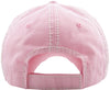Distressed Bridal Baseball Cap- Bride w/Ring - Light Pink w/BLK