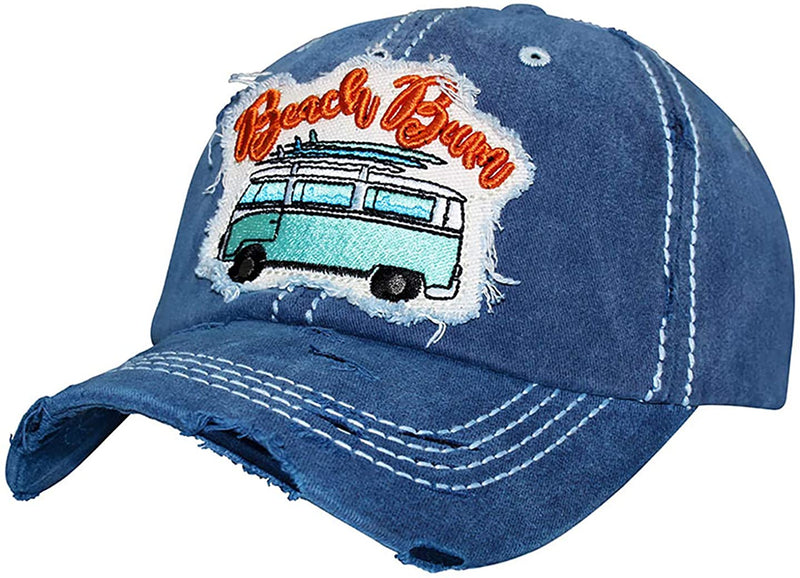 Distressed Baseball Cap - Beach Bum