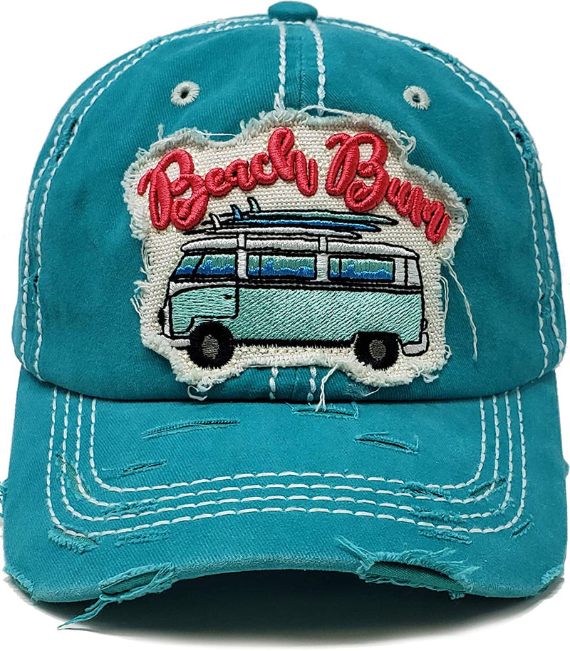 Distressed Baseball Cap - Beach Bum