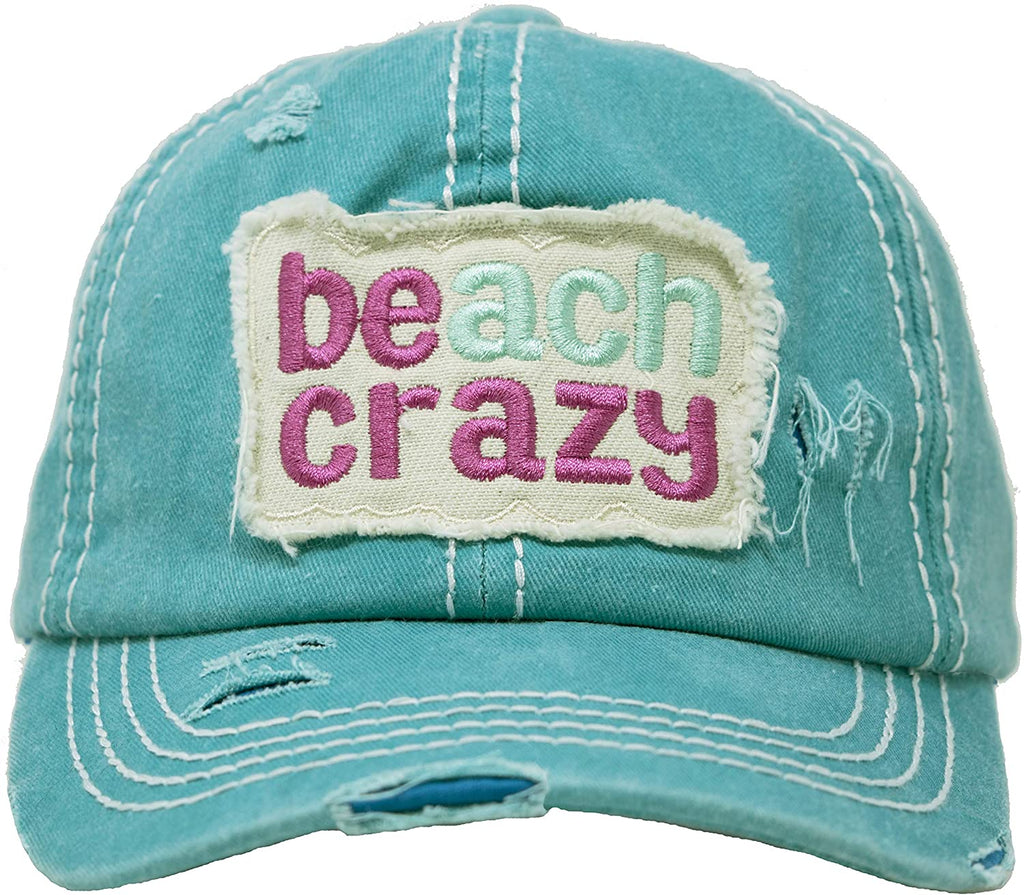 Distressed Baseball Cap - Beach Crazy