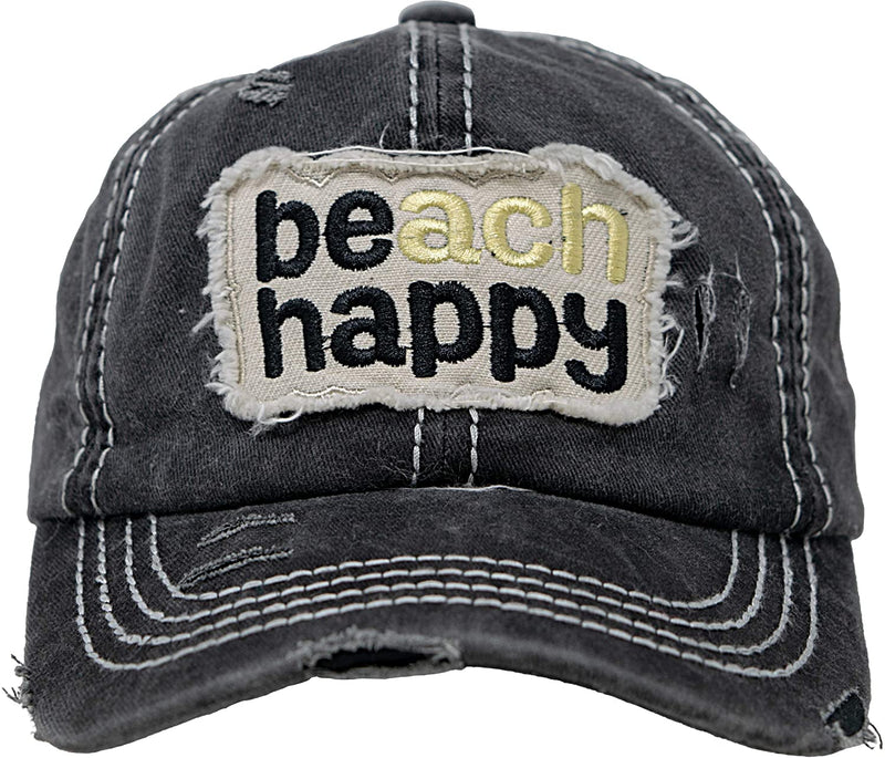Distressed Baseball Cap - Beach Happy