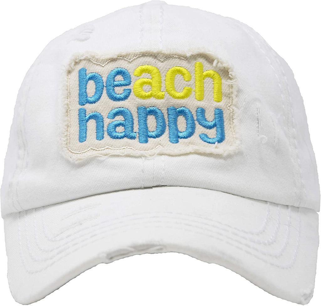 Distressed Baseball Cap - Beach Happy