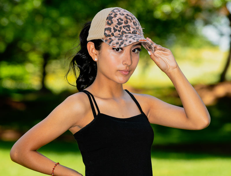 Backless Ponycap - Leopard