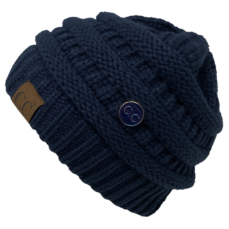 C.C Slouchy Side Button Beanie