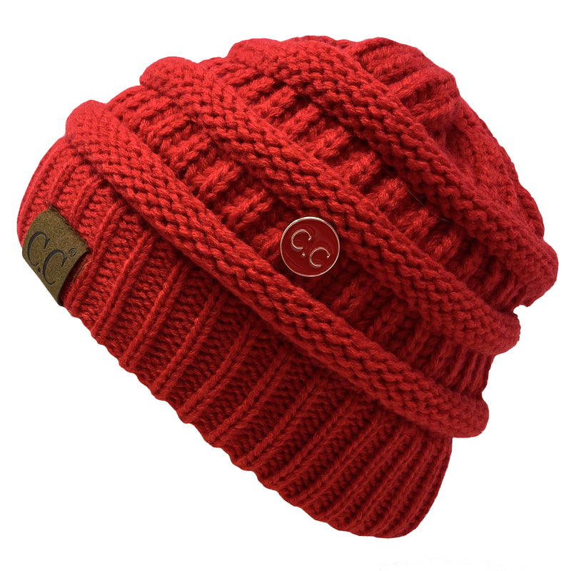 C.C Slouchy Side Button Beanie