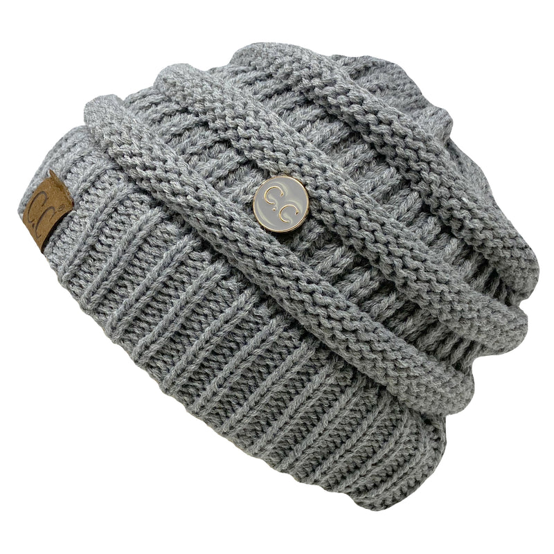 C.C Slouchy Side Button Beanie